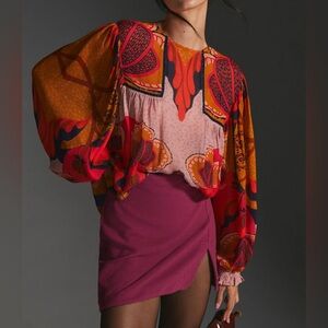 Anthro Bl^nk London Miranda Peasant Blouse – Size Large